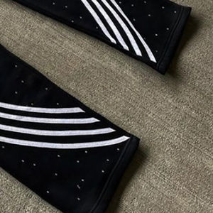 Pantalon de survêtement vintage imprimé bouffant 100% coton personnalisé lavé à l'acide taille haute formel cordon de serrage taille légère et plate - Product Image 6