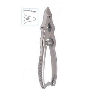 Stainless Steel Double Action <b>Toe</b> Nail Cutter for Thick Hard Nails, Double Action Nail Clipper Curved Double Spring 12 cm <b>by</b> LCI - Product Image 4