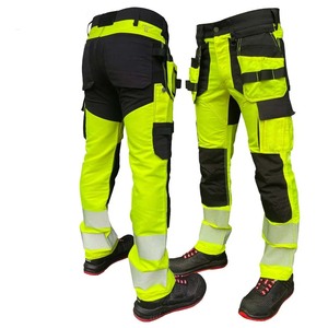 Heavy Duty Multi-Pocket Workwear Pants High Visibility Reflective Safety <b>Trousers</b> Men Construction <b>Cargo</b> Pants Utility Uniforms - Product Image 6