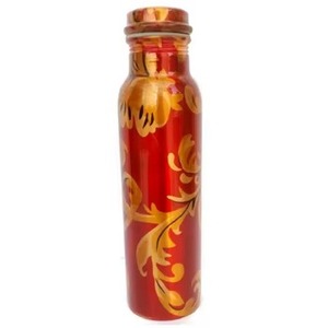 Botella de Agua de Cobre Puro Hecha a Mano en India, Botella de Agua para Ejercicio y Entrenamiento, para Camping, a Prueba de Fugas - Product Image 6