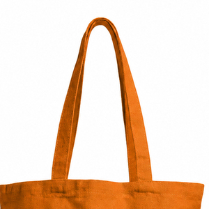 Sac à longue poignée de style nouveau pour le shopping, couleur unie personnalisée et simple, en tissu de coton pour les courses. - Product Image 5