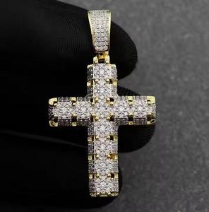 Export Quality Hip Hop Iced Pendant Necklace <b>Men</b> Zircon Bling Jewelry Gold Plated Luxury Finish Party Available Sale - Product Image 1