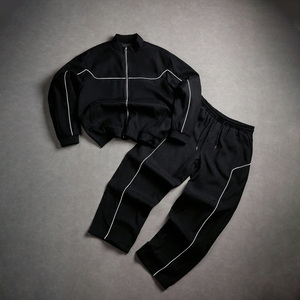 Custom Hooded Windbreaker Sweatsuit <b>Tracksuit</b> Set Streetwear Acid Wash Printed Wholesale Supply - Product Image 2