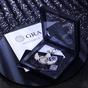 Pendentif en argent sterling 925 avec moissanite, style punk sauvage tendance, collier aile mondiale rotative pour hommes et femmes, personnalisable - Product Image 6