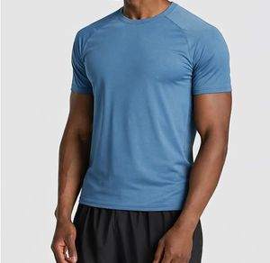 Camiseta para hombre, camiseta gris con estampado geométrico, camiseta deportiva de secado rápido para hombre, camiseta deportiva con cuello en V, camiseta deportiva de manga corta para hombre - Product Image 4