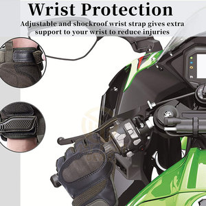 Guantes de Motocicleta de Cuero Suave con Protección Completa para los Dedos, Guantes de Carreras Transpirables - Product Image 4