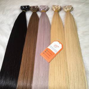 Venta al por mayor de cinta de doble estiramiento de la cutícula virgen alineada en extensiones de cabello humano vietnamita crudo 20 "26" 28 "estilo ondulado y Yaki - Product Image 3