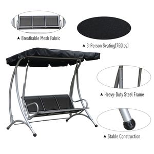 Sedia a dondolo singola contemporanea da esterno per patio, sedia a uovo sospesa di design per uso interno, per soggiorno e camera da letto, in metallo e poliestere - Product Image 4