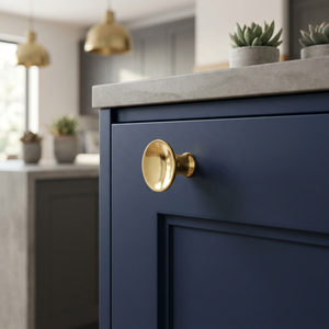 Luxury Round Unlacquered <b>Brass</b> Cabinet Knob Gold Furniture Hardware <b>Drawer</b> <b>Pull</b> Handle for Wardrobe Dresser - Product Image 6
