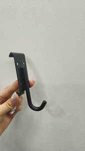 Wall Mounted Large Single <b>Hook</b> For Home Organization Metal Garage <b>Tool</b> Storage Wall Mount Capacity 20kg Loading Black GAPGAR012 - Product Image 3