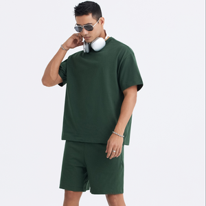 OEM Manufacturer Cotton <b>Mens</b> Summer Sets Custom Wholesale Private Label Bulk Production Blank Tracksuit Clothing Supplier - Product Image 1