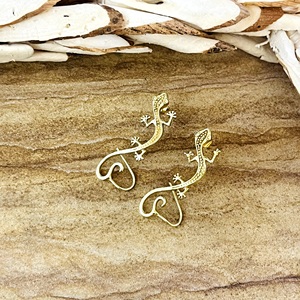 Nuevos pendientes de moda estilo bohemio con diseño de lagarto, joyería de latón con animales, pendientes delicados de gecko chapados en oro de 18 quilates para mujer, venta al por mayor OEM ODM - Product Image 5
