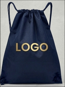 Sac de sport personnalisé avec logo, sac à cordon en polyester imperméable, sac à dos de course, sac de voyage léger en gros - Product Image 5
