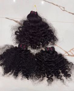 Cabello Indio Virgen Más Vendido, Cabello Rizado Virgen a Granel, Extensiones de Cabello Indio Virgen, Volumen Natural, Textura Suave a Bajo Precio - Product Image 3