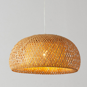 Natural Bamboo Ceiling Light Fixture with Lightweight Design Durable Frame and Soft Light Diffusion - Product Image 2