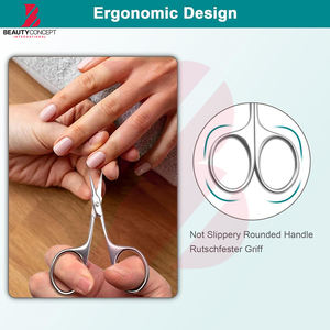 Tijeras para Cutículas con Logotipo Personalizado OEM, Herramienta para el Cuidado de las Uñas, Cuchilla Curva Afilada de Acero Inoxidable, Recortador, el Mejor Producto - Product Image 4