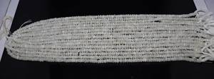 Natural White Rainbow Moonstone Smooth Rondelle <b>Beads</b> 5-6 MM White Rainbow Moonstone <b>Beads</b> 13 Inch White Moonstone - Product Image 2