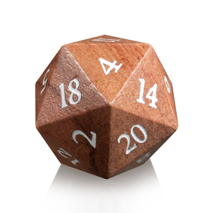 Juego de Dados de Madera D20 Personalizados para Juegos de Rol, Dados Gigantes de Lujo de 20 Caras para DnD, Color Madera Natural, 16mm - Product Image 1