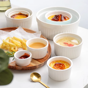 Gốm Ramekin 3/4/5/6/8 oz SOUFFLE Ramekin Bát cupcake bakvorm <span class=keywords><strong>Creme</strong></span> <span class=keywords><strong>Brulee</strong></span> porselein nướng lò - Product Image 2