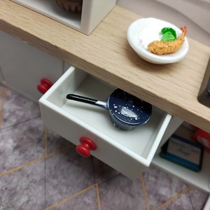 Mini cocina de juguete con fregadero, grifo, microondas, encimera de madera, juego de cocina para mayores de 14 años - Product Image 4