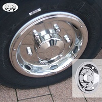Enjoliveur de Roue 17,5 Pouces pour Camion et Bus avec Système de Bague de Verrouillage, Accessoire de Protection pour Véhicule