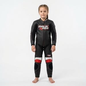 Combinaison de moto en cuir pour enfants sur mesure, fabrication OEM, vente en gros d'équipements de course - Product Image 2
