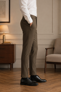 Pantalones Casuales Transpirables de Corte Recto y Tiro Medio con Botones para Hombre, 100% Algodón Peinado, Tejido de Felpa, Verano, Active Squad - Product Image 6