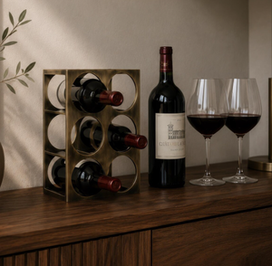 Porte-bouteilles à vin moderne en cuivre, support rectangulaire pour 6 bouteilles, organiseur de vin en métal pour la maison, support pour bar, décoration de bar, nouveau design - Product Image 5