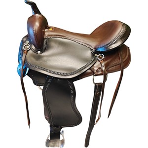 Selle de cheval Western en cuir de qualité supérieure pour la course de baril, toutes tailles disponibles - Product Image 1