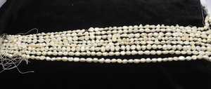 Perlas de agua dulce blancas naturales, forma barroca, perlas de arroz para la fabricación de joyería, perlas blancas de alta calidad, venta al por mayor. - Product Image 4