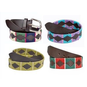 Cinturón de Cuero Personalizado para Montar a Caballo, Cinturón Deportivo de Cuero PU Ecuestre, Bordado Argentino, Cinturón de Cuero William Polo para Hombre - Product Image 1