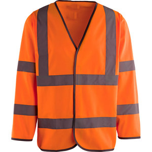 Chaleco de Seguridad de Invierno Impermeable de Alta Visibilidad con Cremallera, Chaleco de Trabajo con Cinta Reflectante para Construcción - Product Image 3