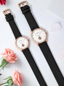 Montres à quartz romantiques <span class=keywords><strong>pour</strong></span> couples TOMI T072 T073, boîtier en alliage <span class=keywords><strong>de</strong></span> luxe, bracelet en cuir, montre <span class=keywords><strong>pour</strong></span> <span class=keywords><strong>cadeau</strong></span>, montres <span class=keywords><strong>pour</strong></span> amoureux, montres <span class=keywords><strong>pour</strong></span> affaires - Product Image 3