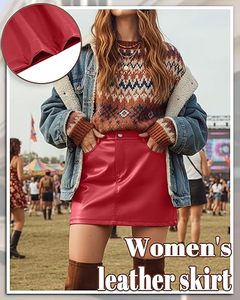 Mini-jupe en cuir pour femme, taille haute, style club, moulante, courte, personnalisable OEM ODM, marque privée, vente en gros de vêtements - Product Image 2