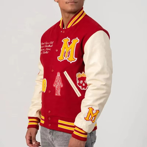 Casual High School 2025 Man <b>Jackets</b> Customized Varsity <b>Jacket</b> <b>Men</b> With Leather Sleeves Varsity <b>Jacket</b> for Man Wholesale - Product Image 4
