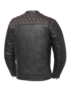 Veste en cuir pour hommes de style motard à manches longues personnalisée nouvel hiver chaud taille adulte veste en cuir pour hommes course automobile - Product Image 4