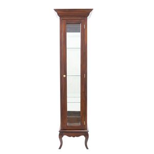 Traditional Antique Solid Mahogany Wood Single Door <b>Cabinet</b> with 3 Shelves Raised Panel Door for Hotel and Living Room <b>Storage</b> - Product Image 2