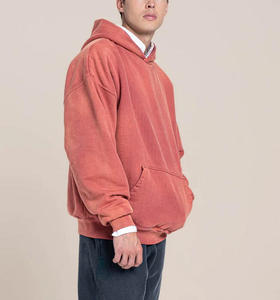 OEM Streetwear Cotton Heavyweight Oversized Double Layered Fleece Hoodie Unisex - Product Image 4