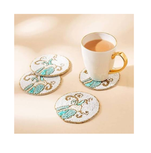En gros : Sous-verres perlés, sets de dessous-de-plat perlés, sous-verres pour verres à vin avec motif fruité, lavables, diamètre 300 mm, tapis et dessous de plat - Product Image 2