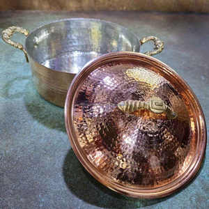 Pots de service design et fabriqués en cuivre pur minimaliste et sûr pour le service occidental dans les fêtes Fabricant d'Inde avec qualité d'exportation - Product Image 6