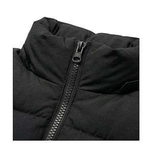 Hooded Quilted Waterproof <b>Bubble</b> Jacket Black Full Sleeve Winter Windproof Cotton Shell Knitted Fabric Polyester Filling Stand - Product Image 5