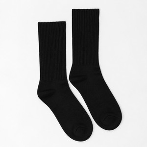 Calcetines de tubo marrones con puño acanalado y patrón de letras, de punto de elastano/algodón, para fútbol y uso diario. - Product Image 2