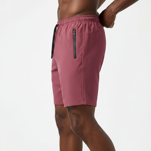 Shorts de sport légers et à séchage rapide pour hommes, pour musculation et haltérophilie, taille élastique, couleur unie. - Product Image 2