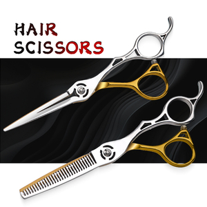 Ciseaux de coiffure J2 Japan Steel avec lame en titane japonais et manche en céramique pour la coupe et l'éclaircissement des cheveux, usage professionnel en salon - Product Image 2