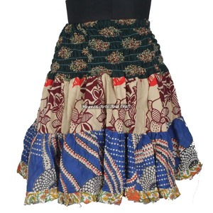 Gypsy Hand Made Patch Work Mini Rara <b>Skirt</b> Hippy Boho Festival Boho Stylish Multi Color Patch Cotton Mini Sexy <b>Skirt</b> For Summer - Product Image 1