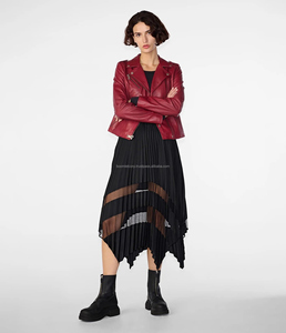 La mejor llegada Chaquetas de mujer Moto Ropa de cuero de alta calidad Chaqueta de cuero de nuevo diseño personalizado de manga completa para mujer - Product Image 2