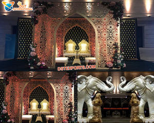 Arche de mariage marocaine découpée au laser, Mandap marocain découpé au laser, Mandap de mariage marocain onirique découpé au laser, Vente aux États-Unis - Product Image 3