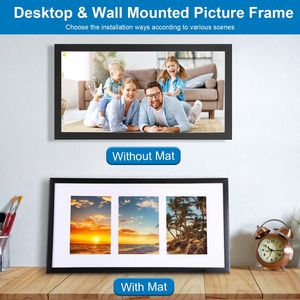 2pcs 3-Opening Wood <b>Picture</b> <b>Frame</b> 3 5x7IN Photo Collage Desktop Wall <b>Mounted</b> Display <b>Frame</b> for Home Decor Black <b>Picture</b> <b>Frame</b> - Product Image 5