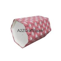 Poubelle hexagonale élégante en carton de papier coton fait main, pliable, à ouverture supérieure, pour usage intérieur/extérieur, vente en gros