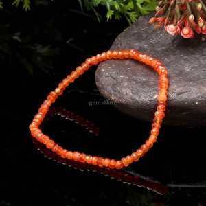 กำไลข้อมือคาร์เนเลียนธรรมชาติ ทำมือ กำไลคริสตัลบำบัด กำไลยืดหยุ่น กำไลพลอยแบบเรียบง่ายสำหรับทุกเพศ ผู้จำหน่ายเครื่องประดับขายส่ง - Product Image 3